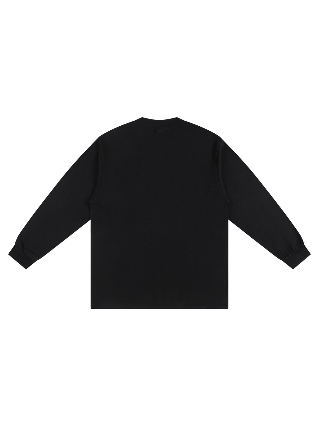 Longsleeve Drop Shoulder Crew Neck – Nowrocky™ — układ na płasko, całe ujęcie