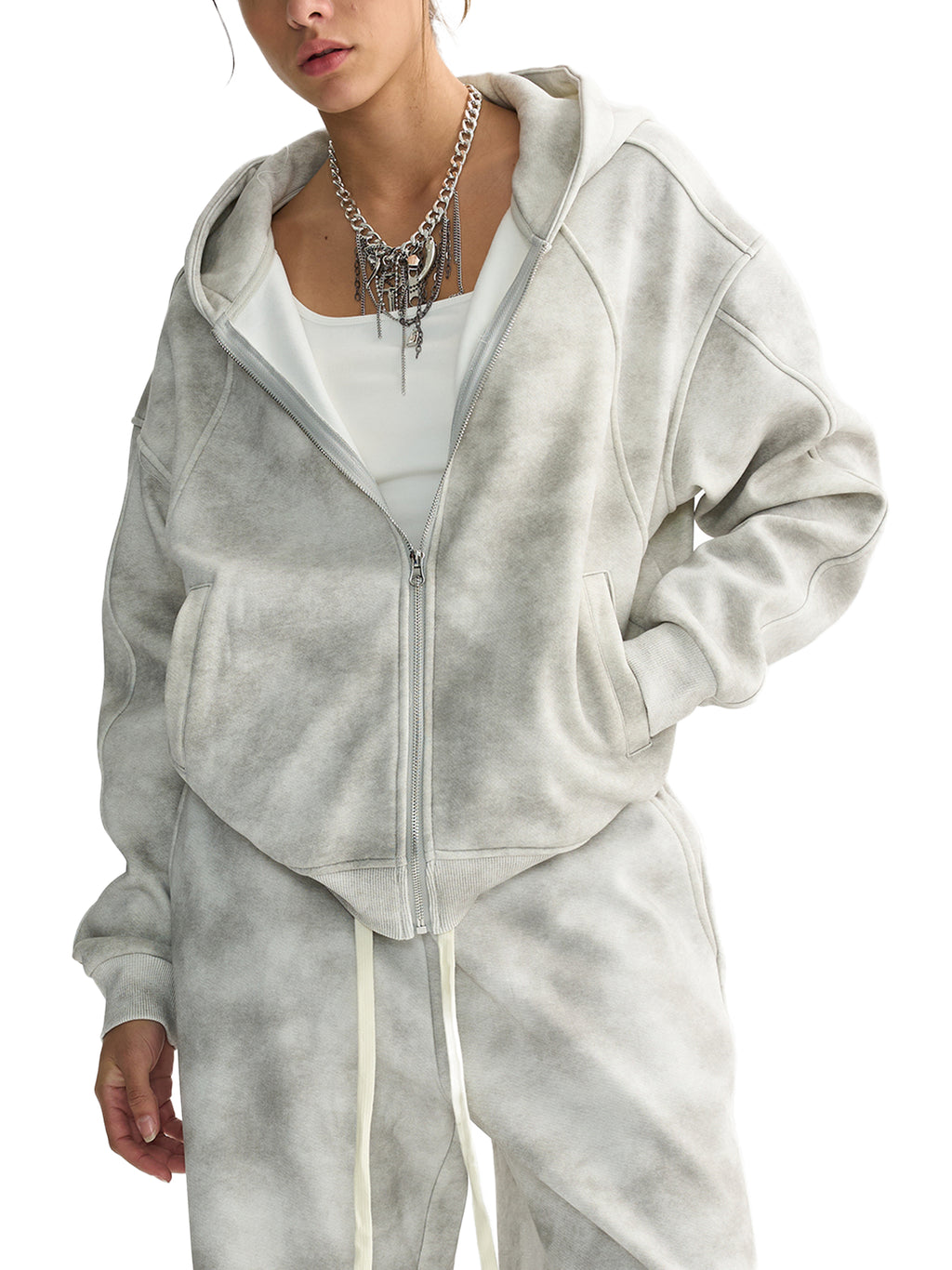 Bluza Dirty Washed Zip-Up – Nowrocky™
