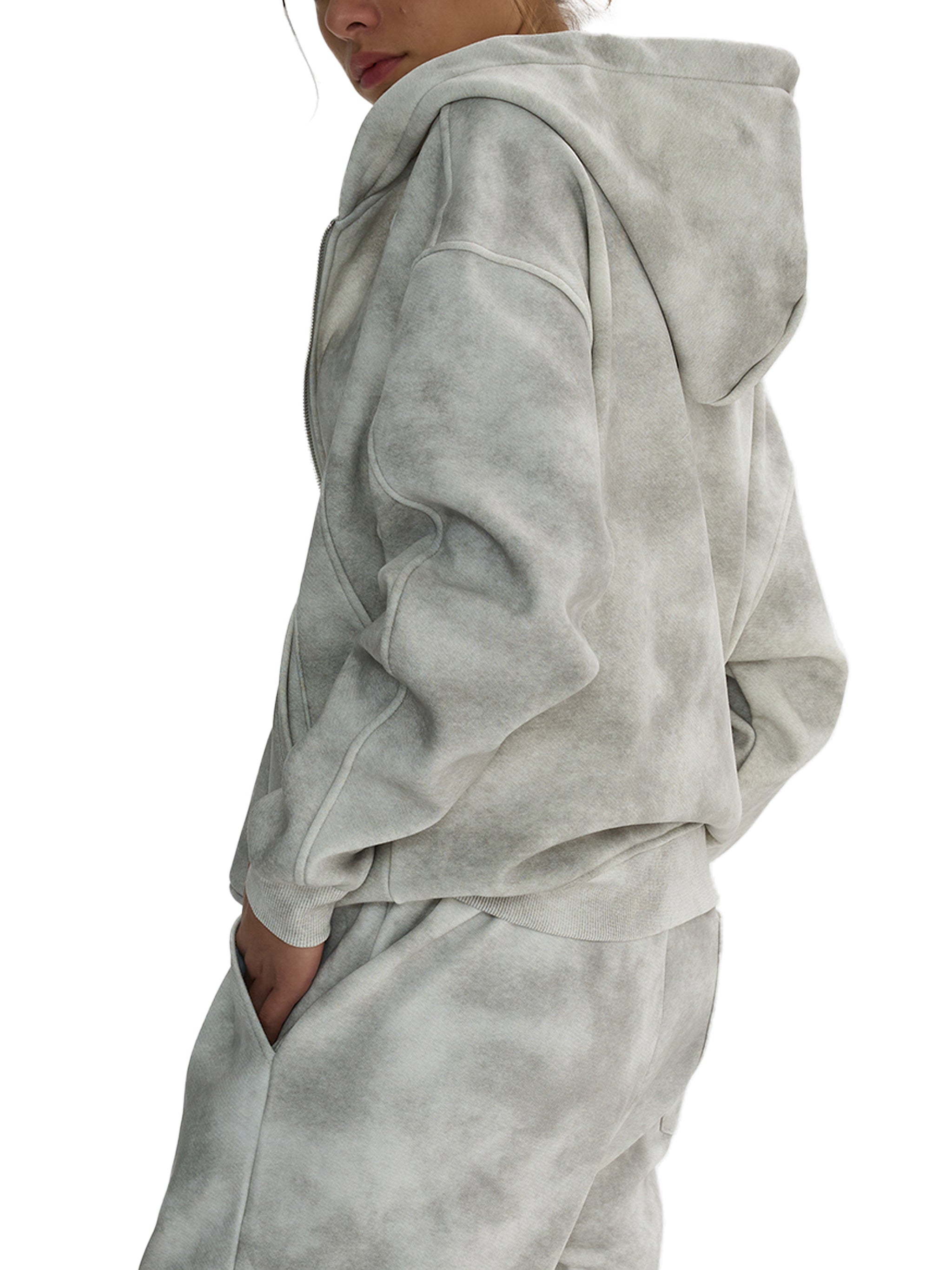 Bluza Dirty Washed Zip-Up – Nowrocky™