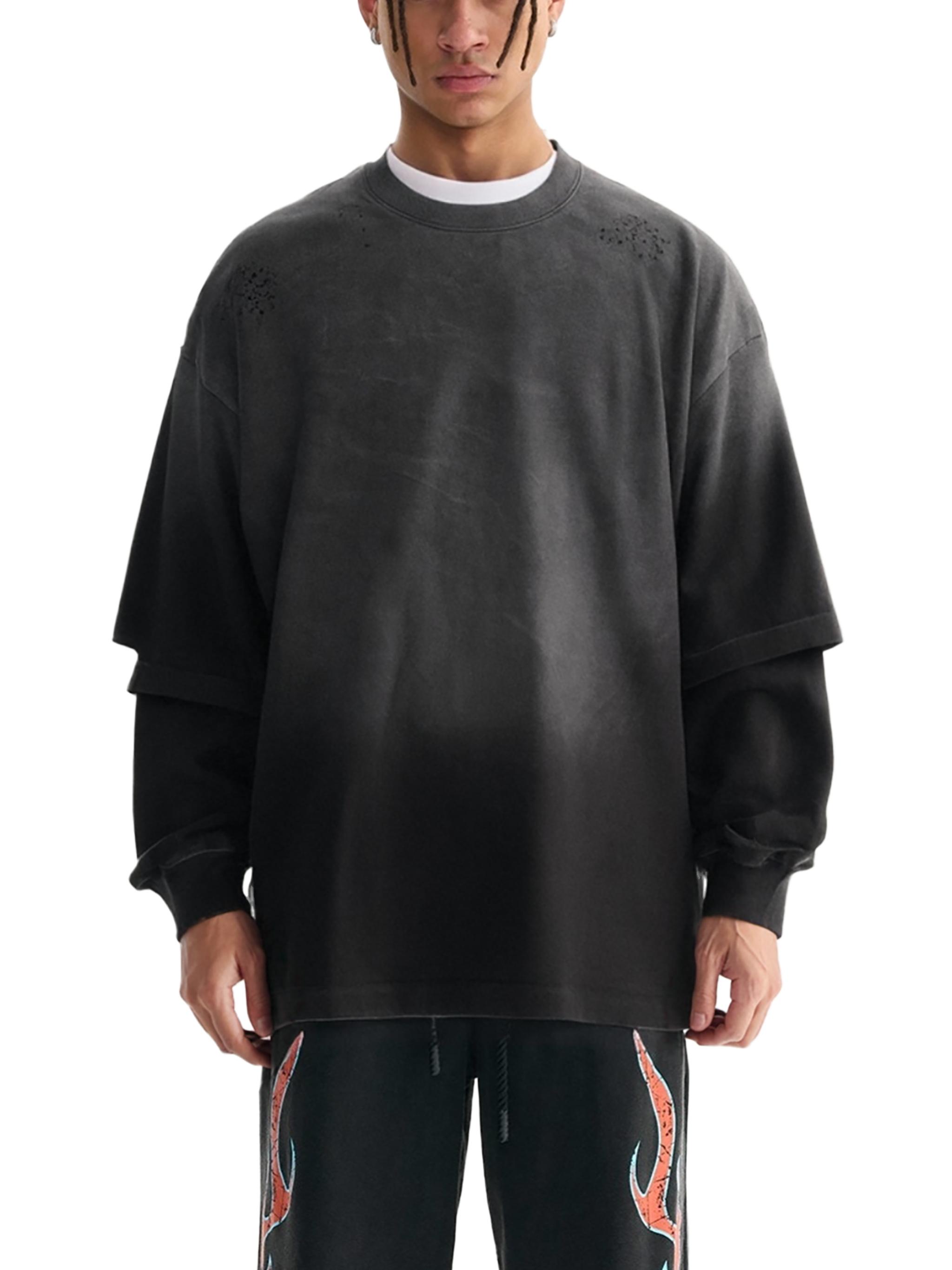 Longsleeve Sunfade Faux Two-Piece – Nowrocky™