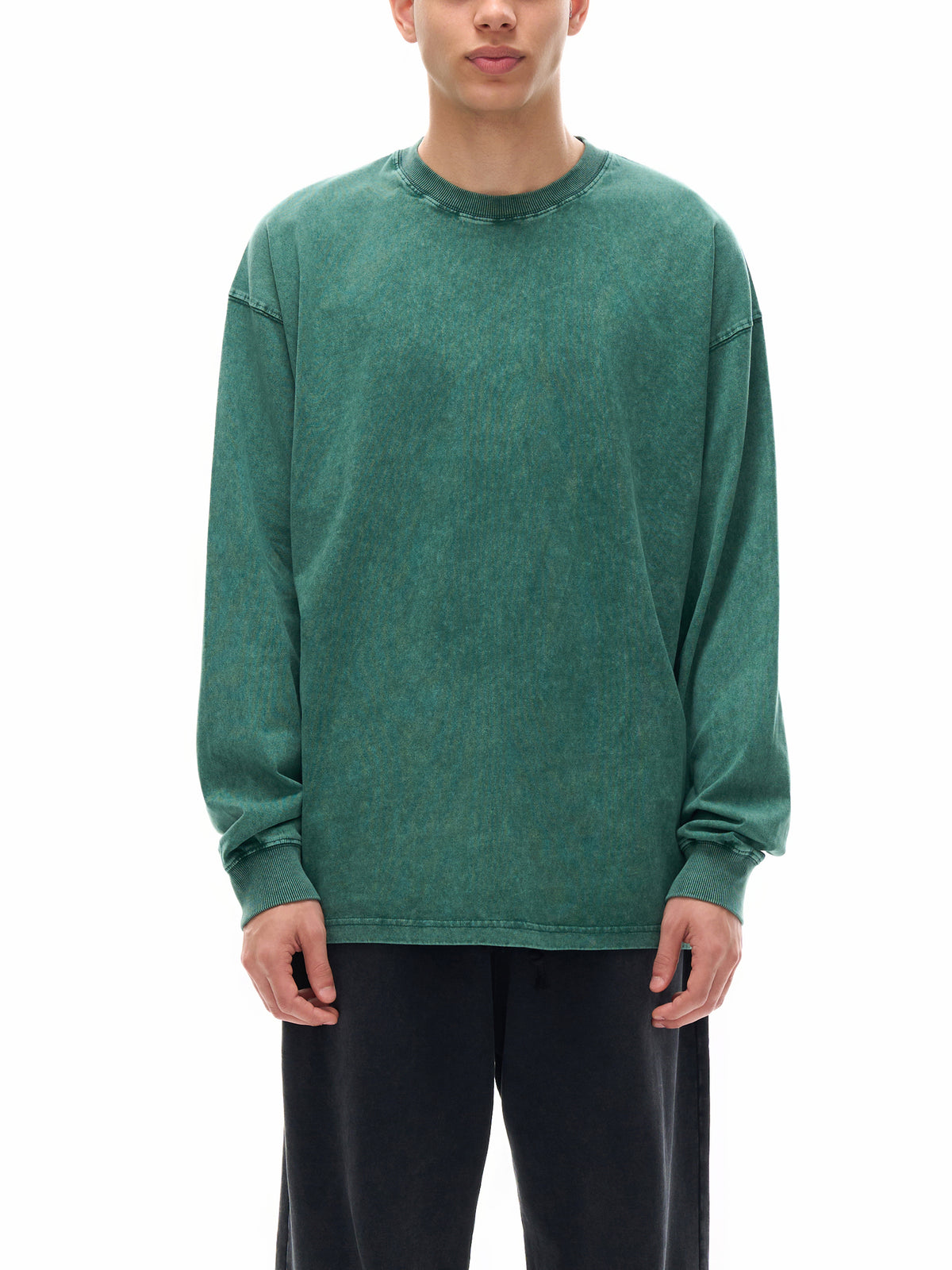 Longsleeve Acid Wash Oversize – Nowrocky™ — kadr studyjny na jednolitym tle