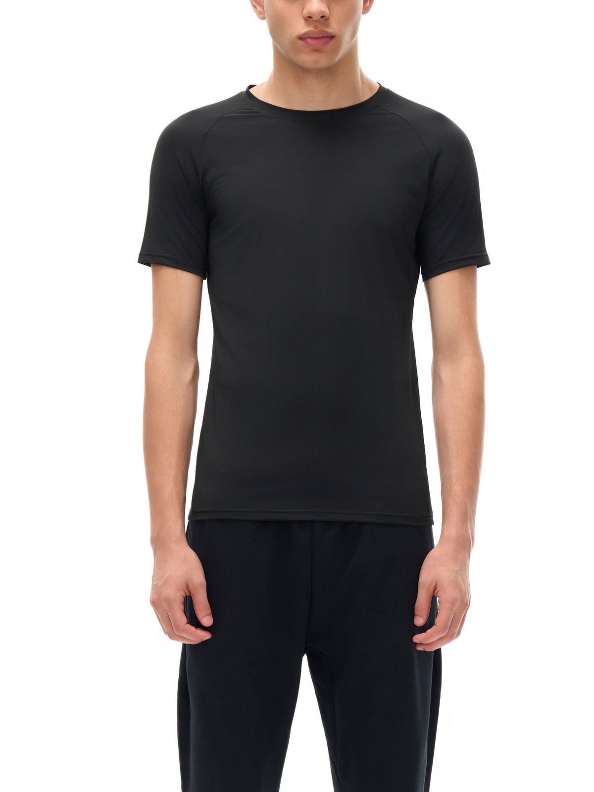 T-shirt Performance Raglan – Nowrocky™ — układ na płasko na jasnym tle