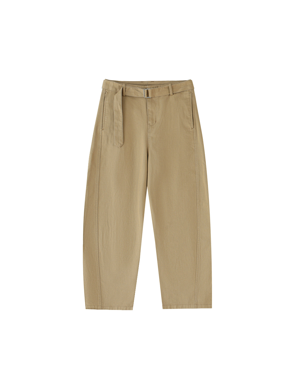 Spodnie Chino Barrel Leg z Paskiem – Nowrocky™ — detal tkaniny chino