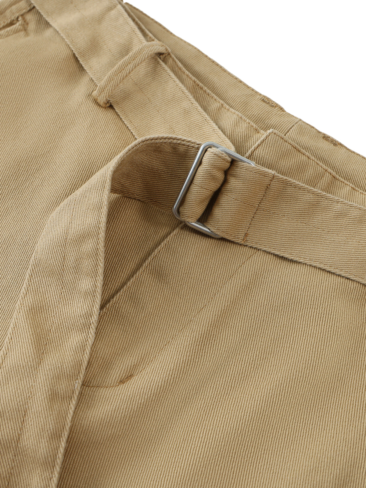 Spodnie Chino Barrel Leg z Paskiem – Nowrocky™ — faktura tkaniny w makro