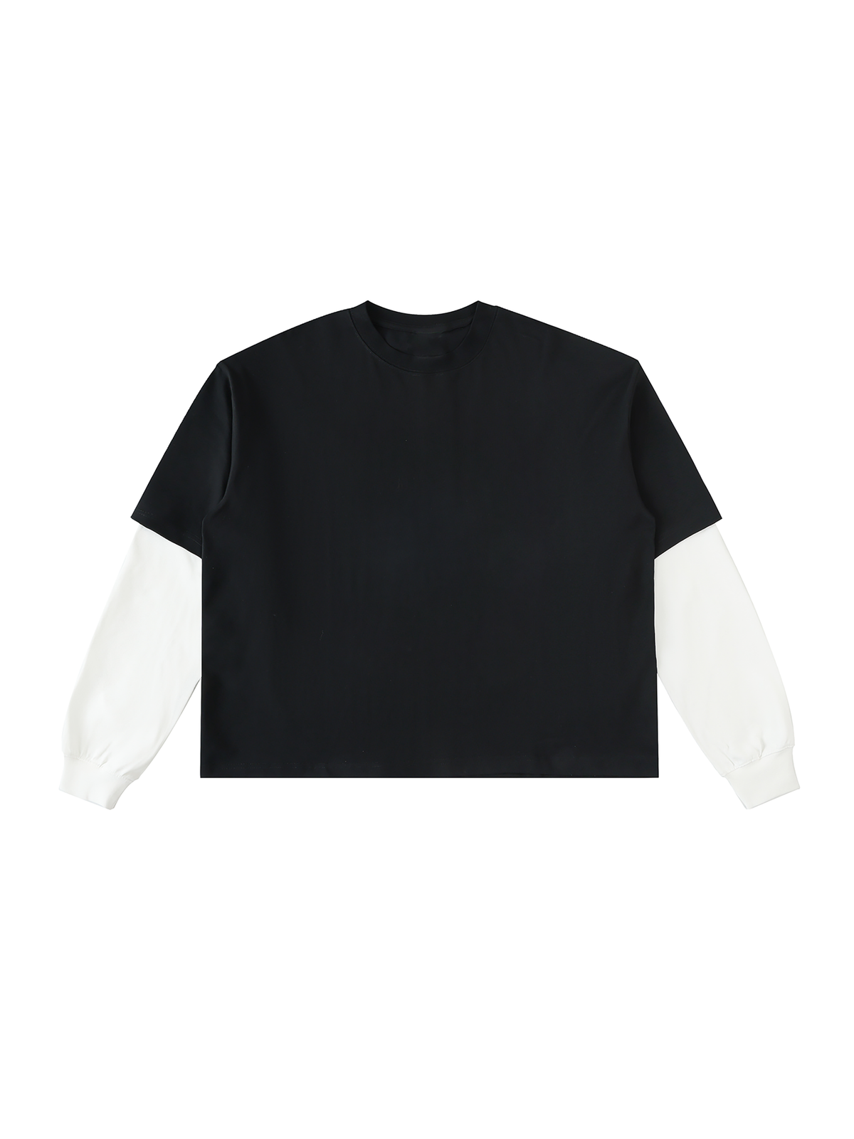 Longsleeve Layered Contrast Sleeve – Nowrocky™ — zbliżenie na styk koloru rękawa i tułowia