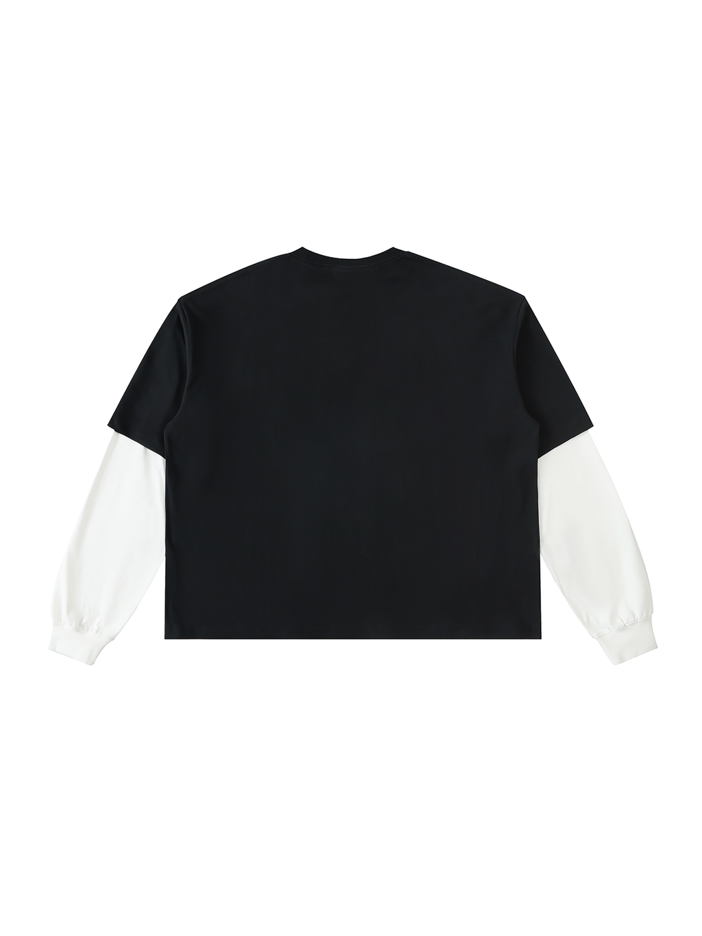 Longsleeve Layered Contrast Sleeve – Nowrocky™ — wykończenie dekoltu ściągaczem
