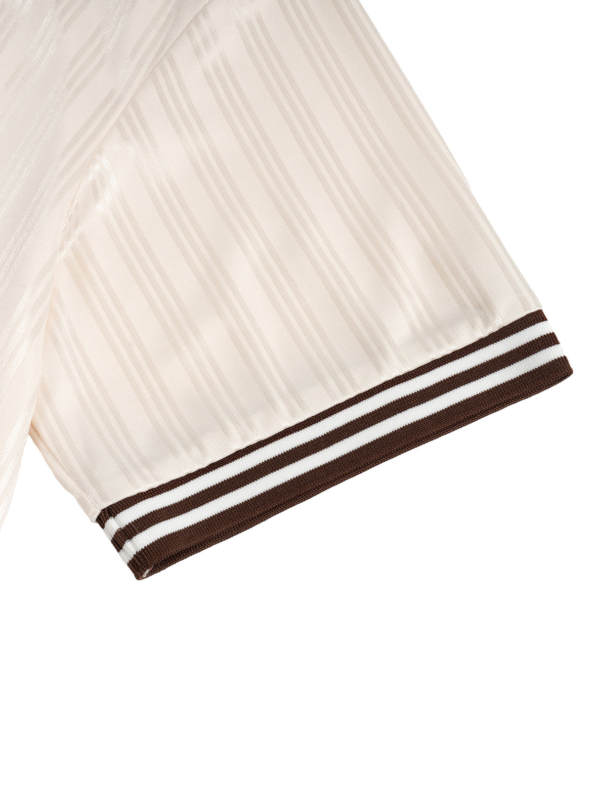 Polo Oversized Contrast Stripes – Nowrocky™ — rękaw i mankiet z bliska