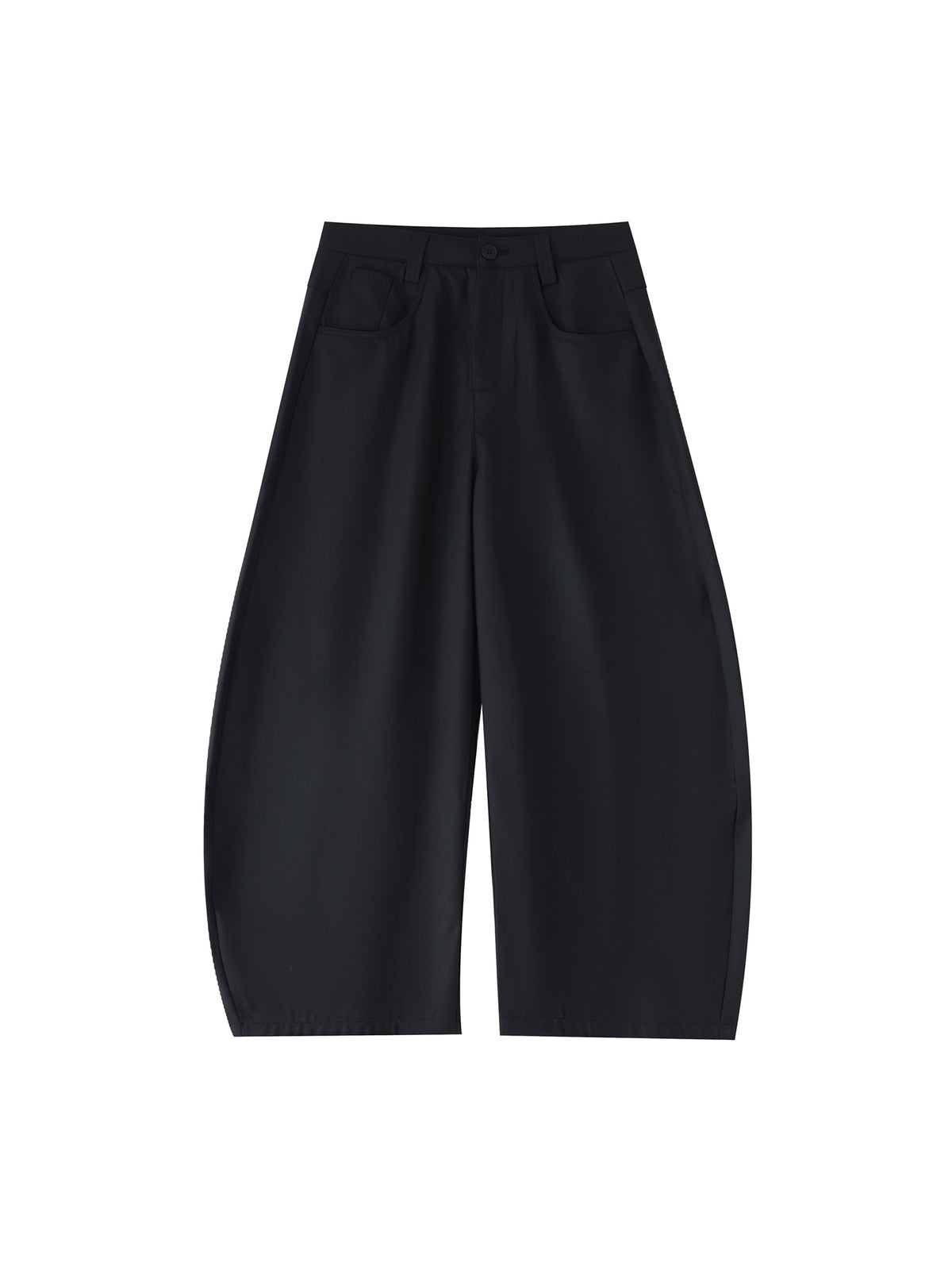 Spodnie Barrel Leg Tailored – Nowrocky™ — spodnie na modelu, pełna sylwetka