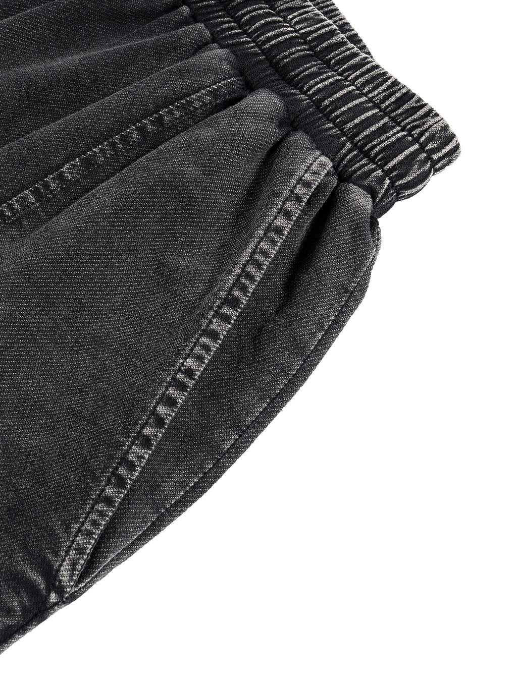 Spodnie Snow Wash Drawstring – Nowrocky™ — ujęcie z profilu, linia nogawki