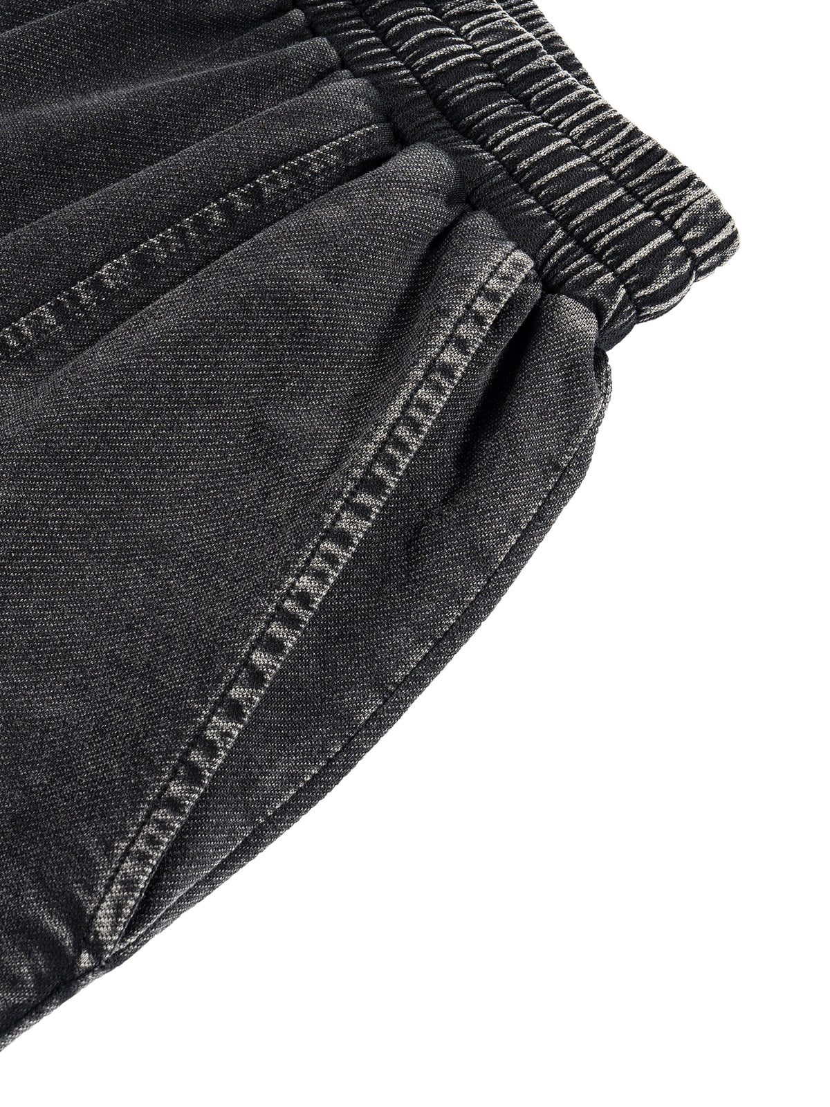 Spodnie Snow Wash Drawstring – Nowrocky™ — ujęcie z profilu, linia nogawki