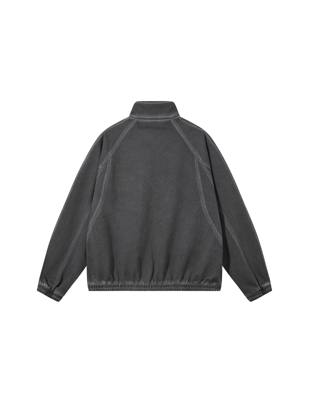 Kurtka Mesh Vintage Wash Full Zip – Nowrocky™ — ujęcie z profilu, linia rękawa