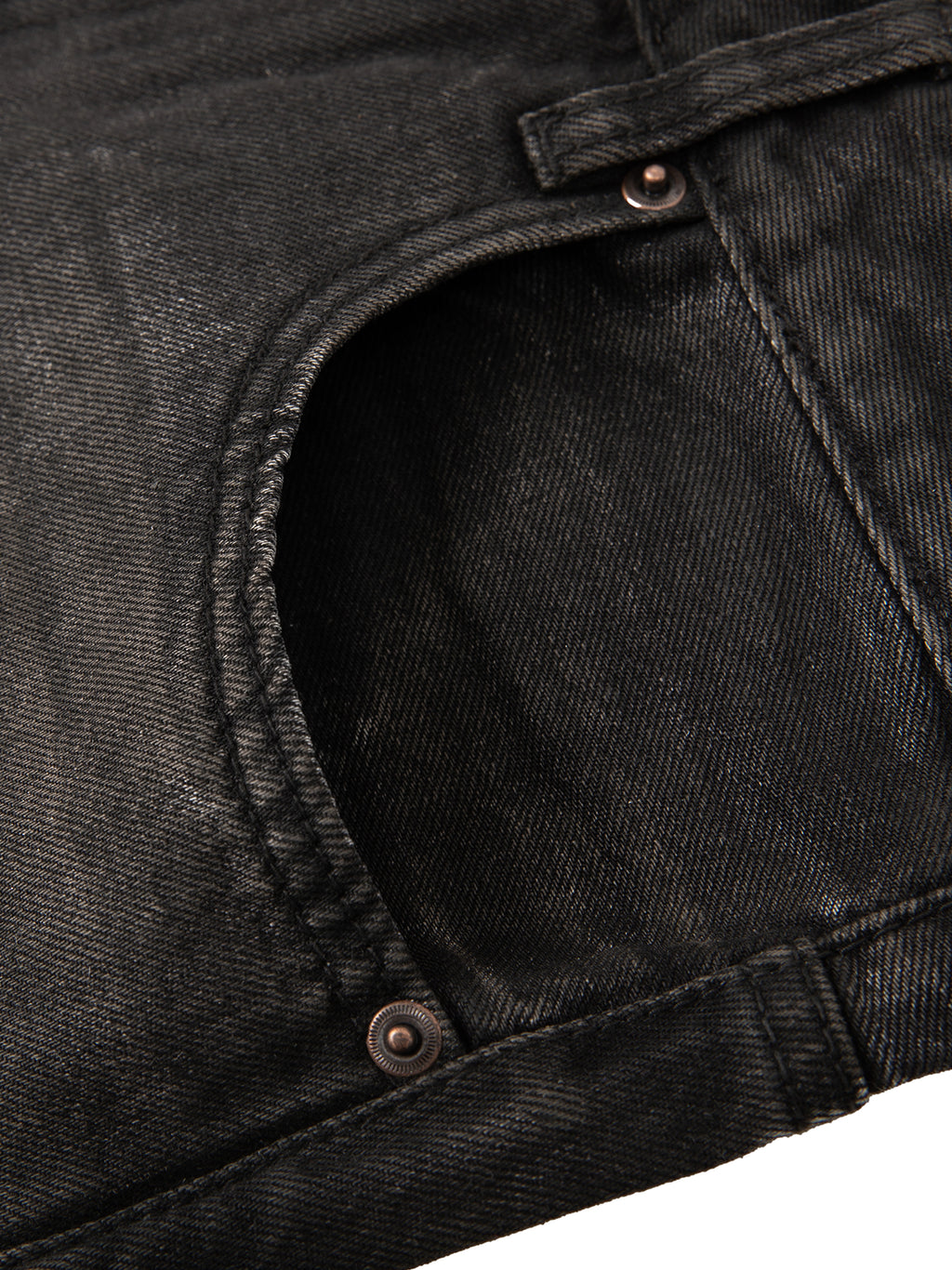 Jeansy Heavyweight Vintage Wash – Nowrocky™ — ujęcie z profilu, linia nogawki