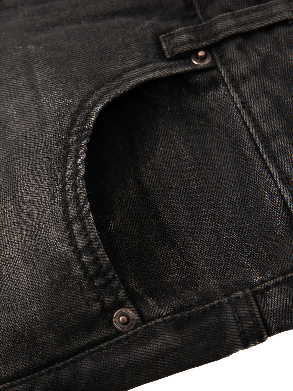 Jeansy Heavyweight Vintage Wash – Nowrocky™ — ujęcie z profilu, linia nogawki