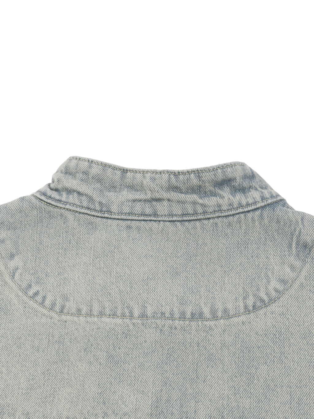 Kurtka Jeansowa Vintage Wash Zip – Nowrocky™ — układ na płasko, całe ujęcie