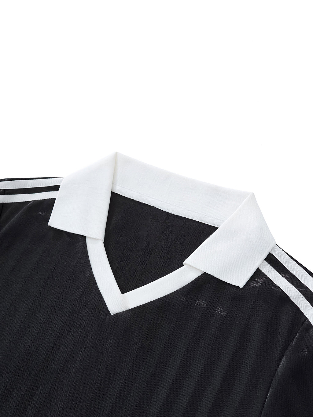 Krótki Top Jersey z Kontrastowym Kołnierzykiem – Nowrocky™