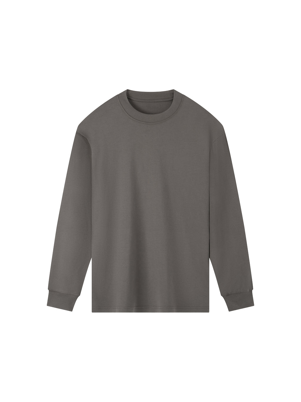 Longsleeve Crewneck Drop Shoulder – Nowrocky™ — układ na płasko, strona przednia