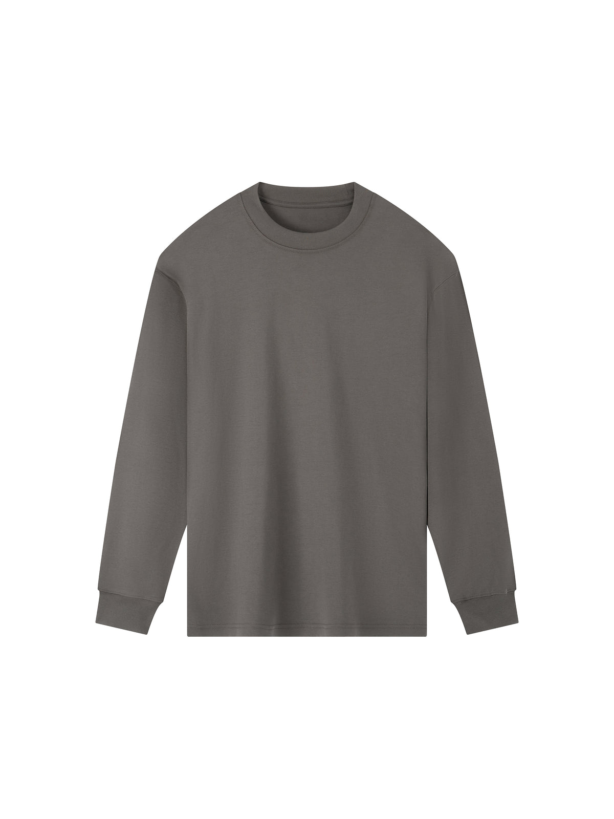 Longsleeve Crewneck Drop Shoulder – Nowrocky™ — układ na płasko, strona przednia
