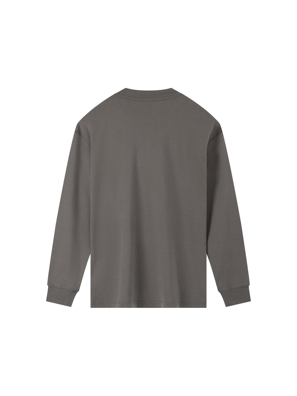 Longsleeve Crewneck Drop Shoulder – Nowrocky™ — układ na płasko, strona tylna