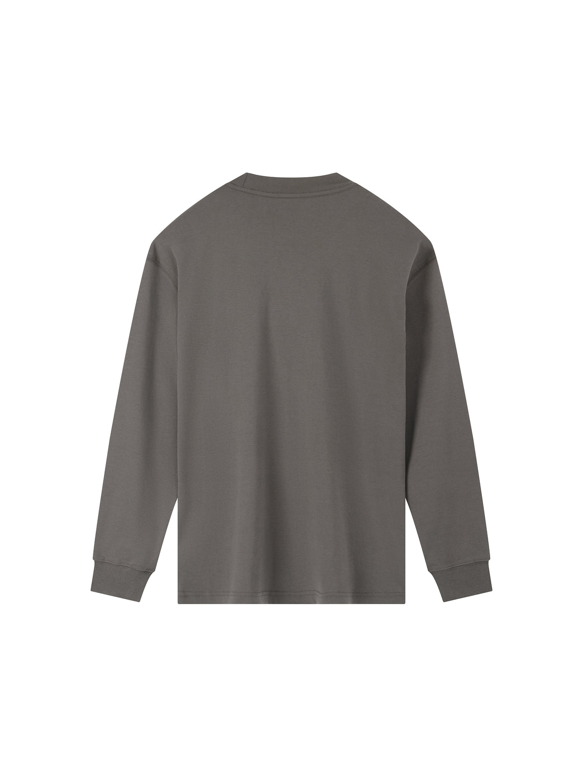 Longsleeve Crewneck Drop Shoulder – Nowrocky™ — układ na płasko, strona tylna