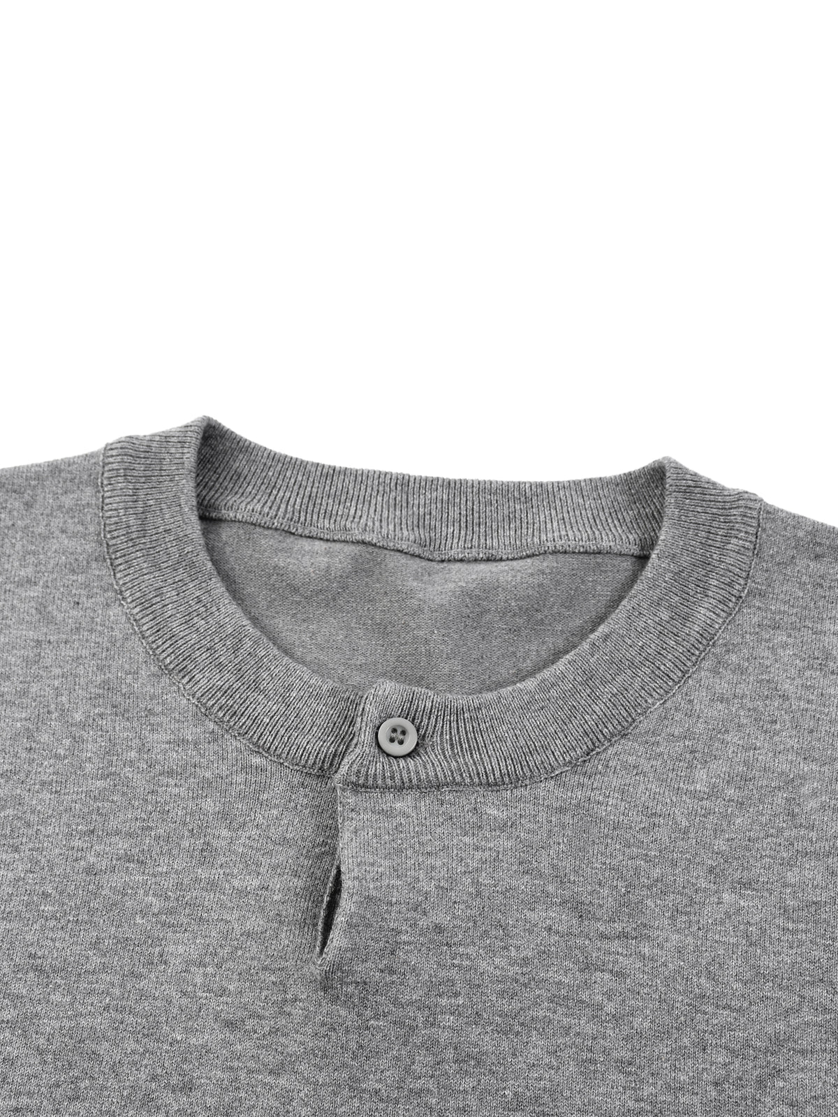 T-shirt Dziany Henley – Nowrocky™ — dolna krawędź i szew boczny