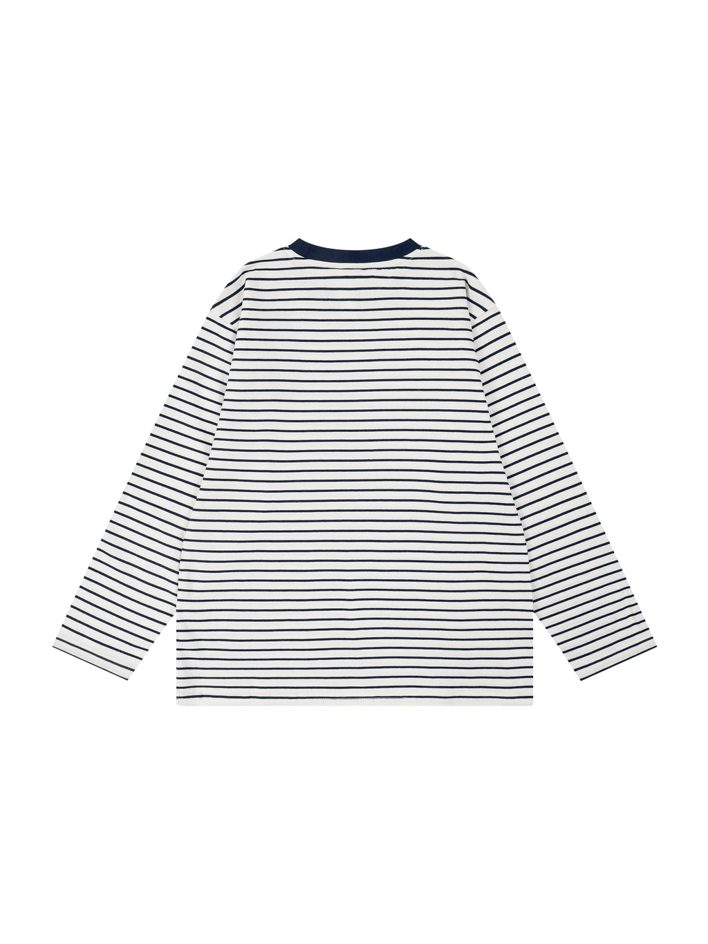 Longsleeve Dziecięcy Paski Contrast Rib – Nowrocky™ — kontrastowy ściągacz przy dekolcie