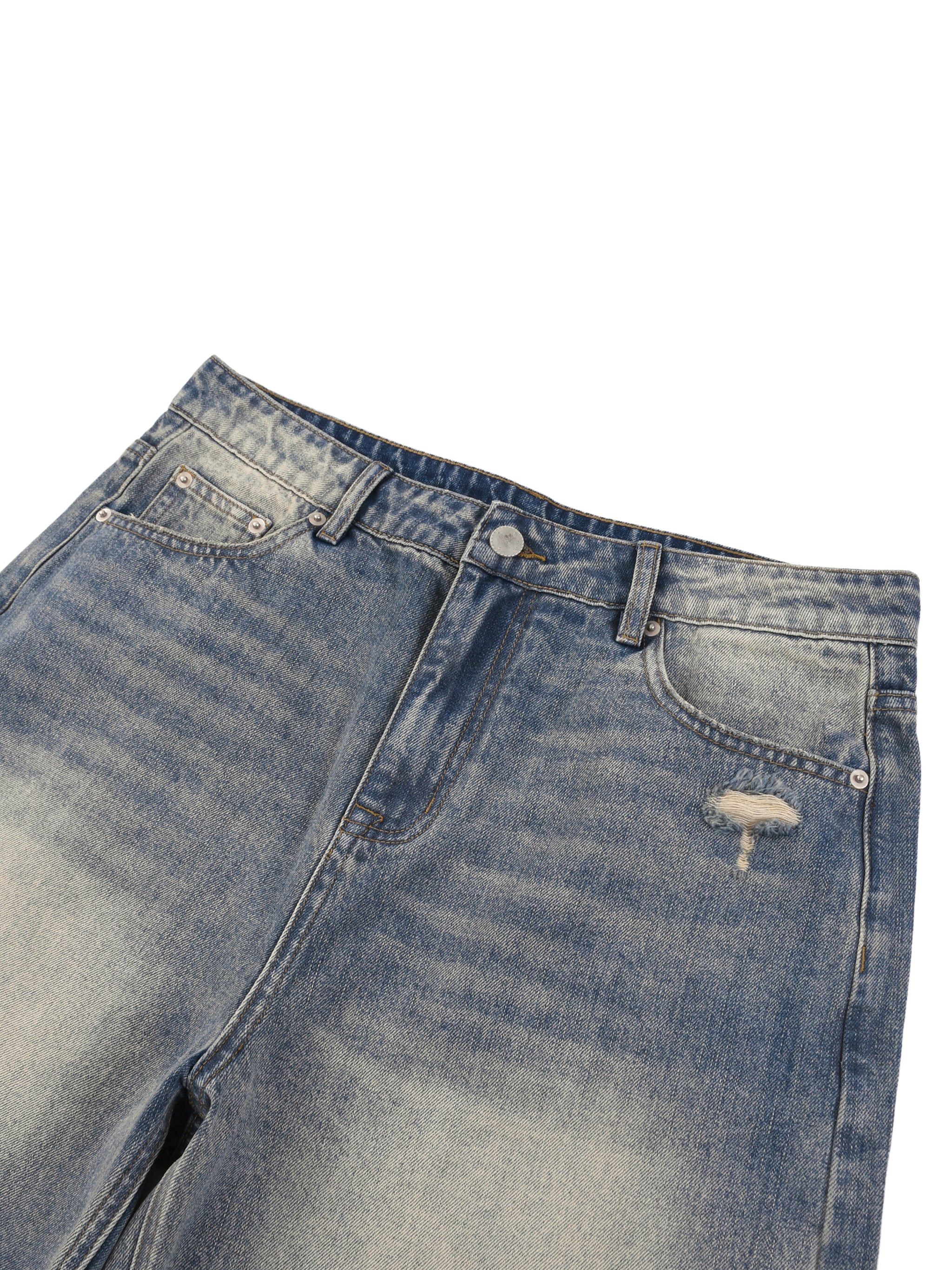 Szorty jeansowe baggy sprane – Nowrocky™