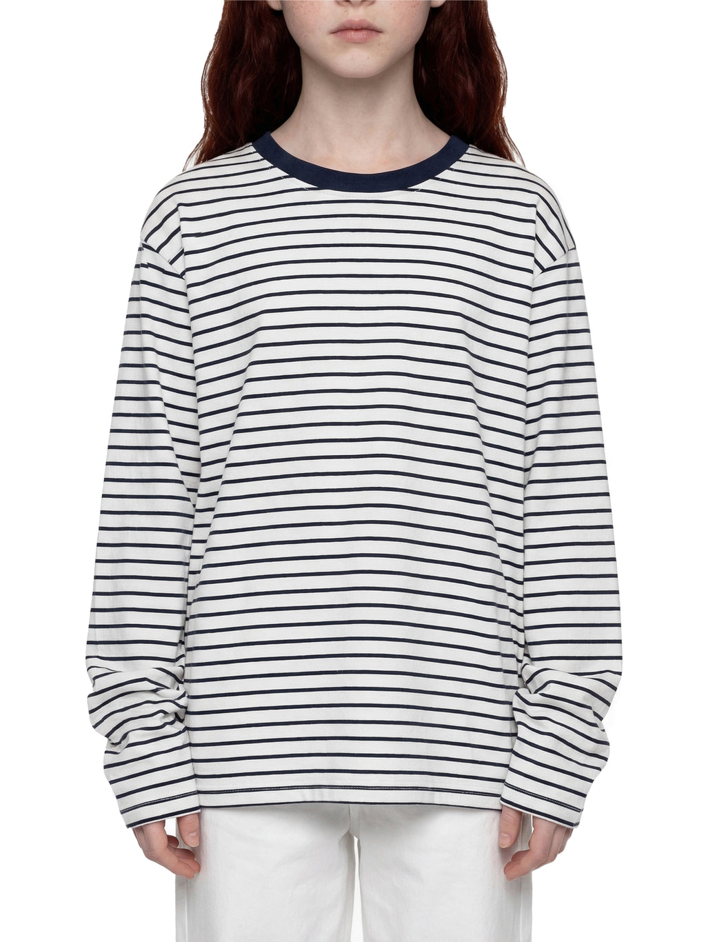 Longsleeve Dziecięcy Paski Contrast Rib – Nowrocky™ — kadr studyjny na jednolitym tle
