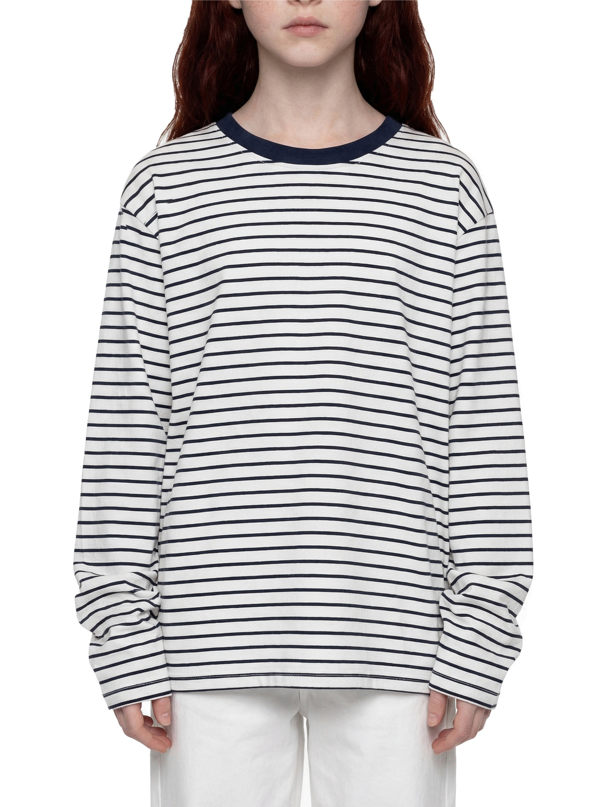 Longsleeve Dziecięcy Paski Contrast Rib – Nowrocky™ — kadr studyjny na jednolitym tle