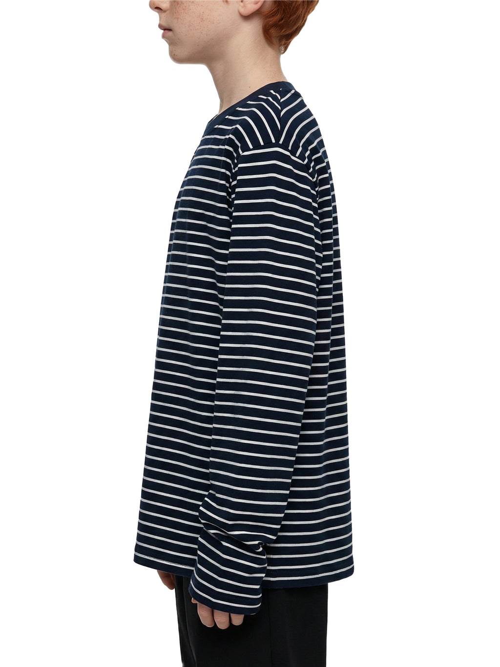 Longsleeve Dziecięcy Paski Contrast Rib – Nowrocky™ — układ na płasko, strona tylna