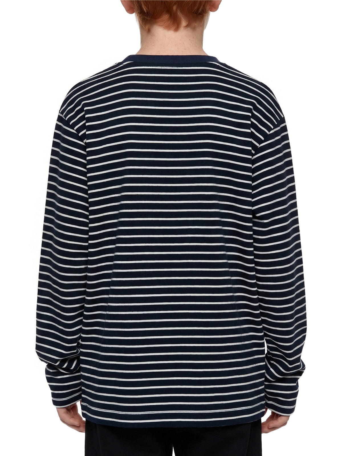 Longsleeve Dziecięcy Paski Contrast Rib – Nowrocky™ — układ na płasko, strona przednia