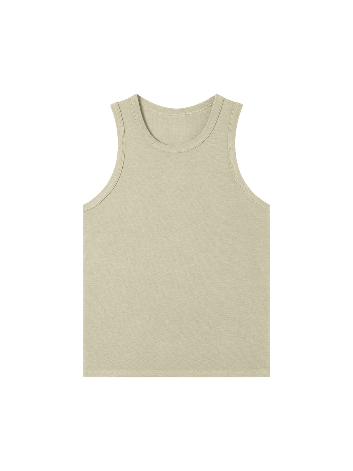 Tank Top Heavyweight Ribbed – Nowrocky™ — dekolt i obszycie górnej krawędzi