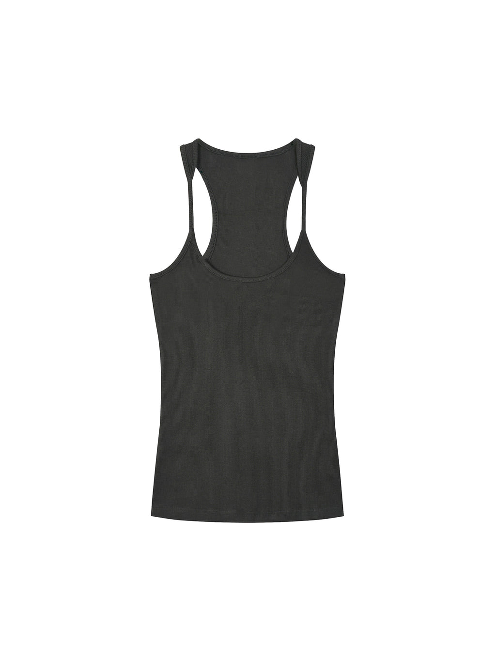 Tank Top Ribbed Racerback – Nowrocky™ — dekolt i obszycie górnej krawędzi