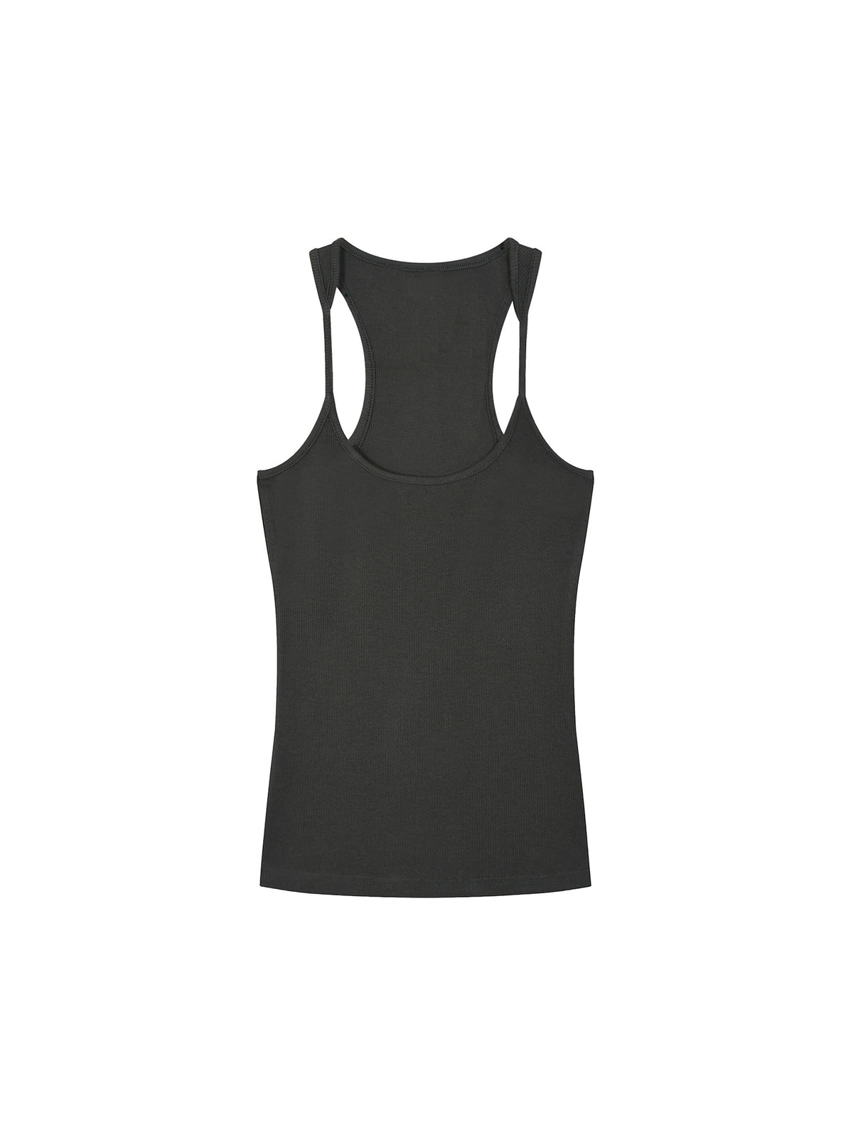 Tank Top Ribbed Racerback – Nowrocky™ — dekolt i obszycie górnej krawędzi