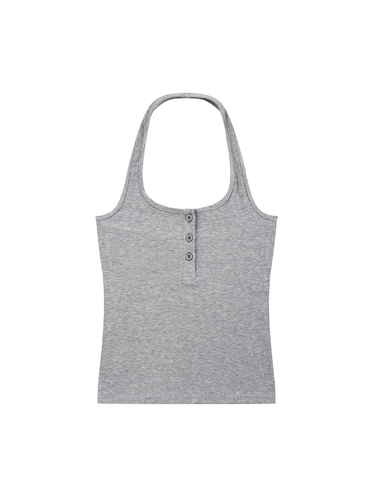 Tank Top Ribbed Henley – Nowrocky™ — prążkowany splot w detalu