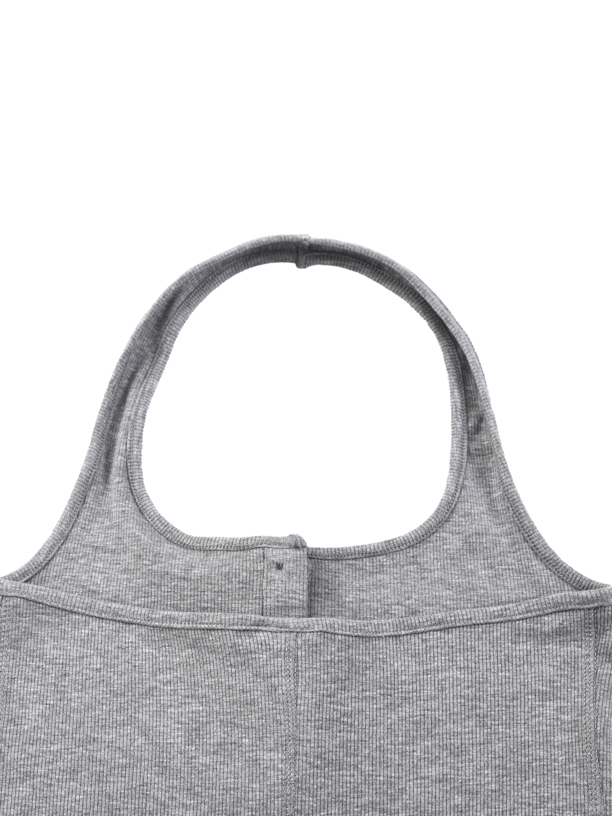 Tank Top Ribbed Henley – Nowrocky™ — kadr do pasa, układ tkaniny