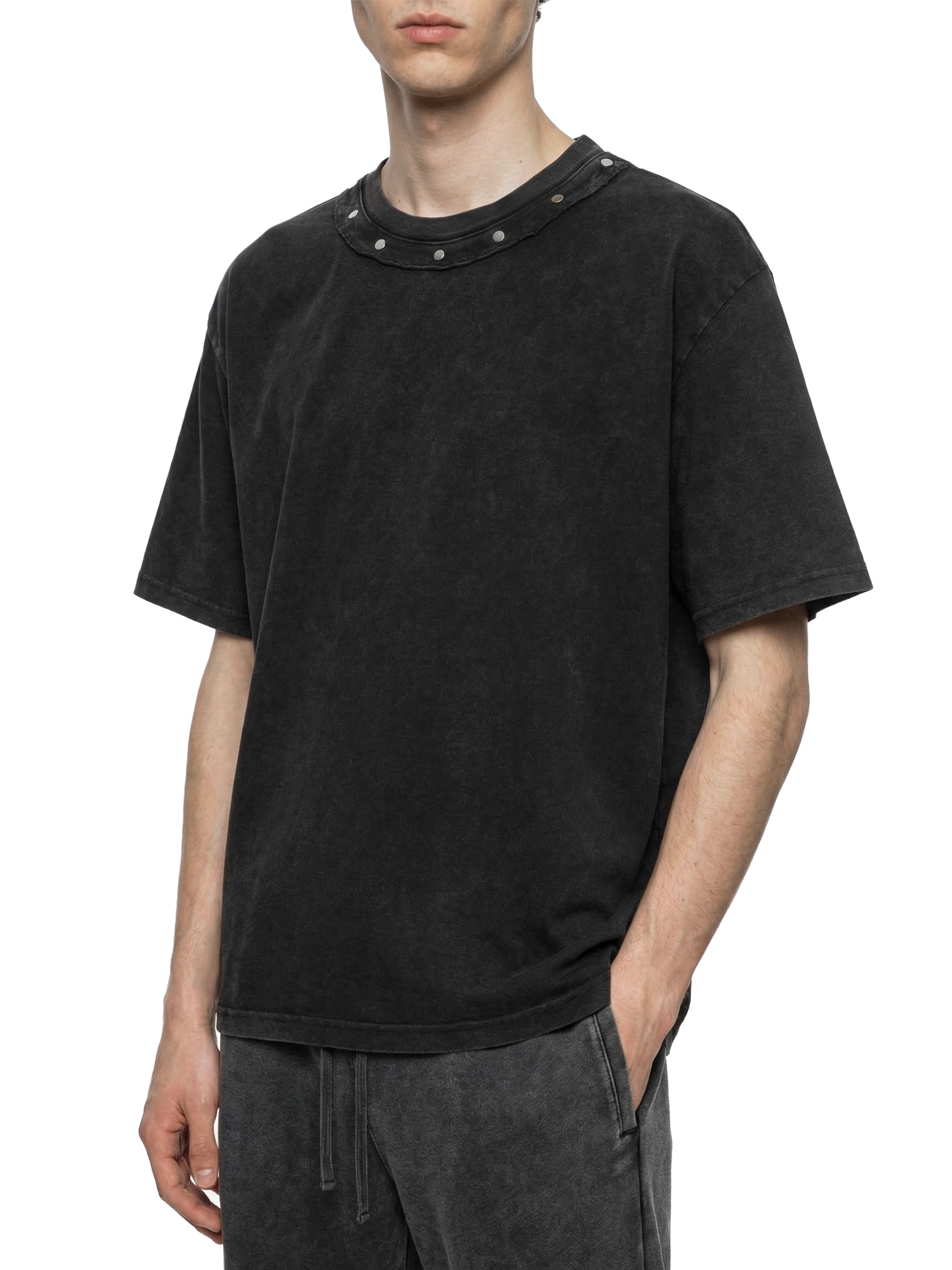 T-shirt Washed Boxy Studded – Nowrocky™