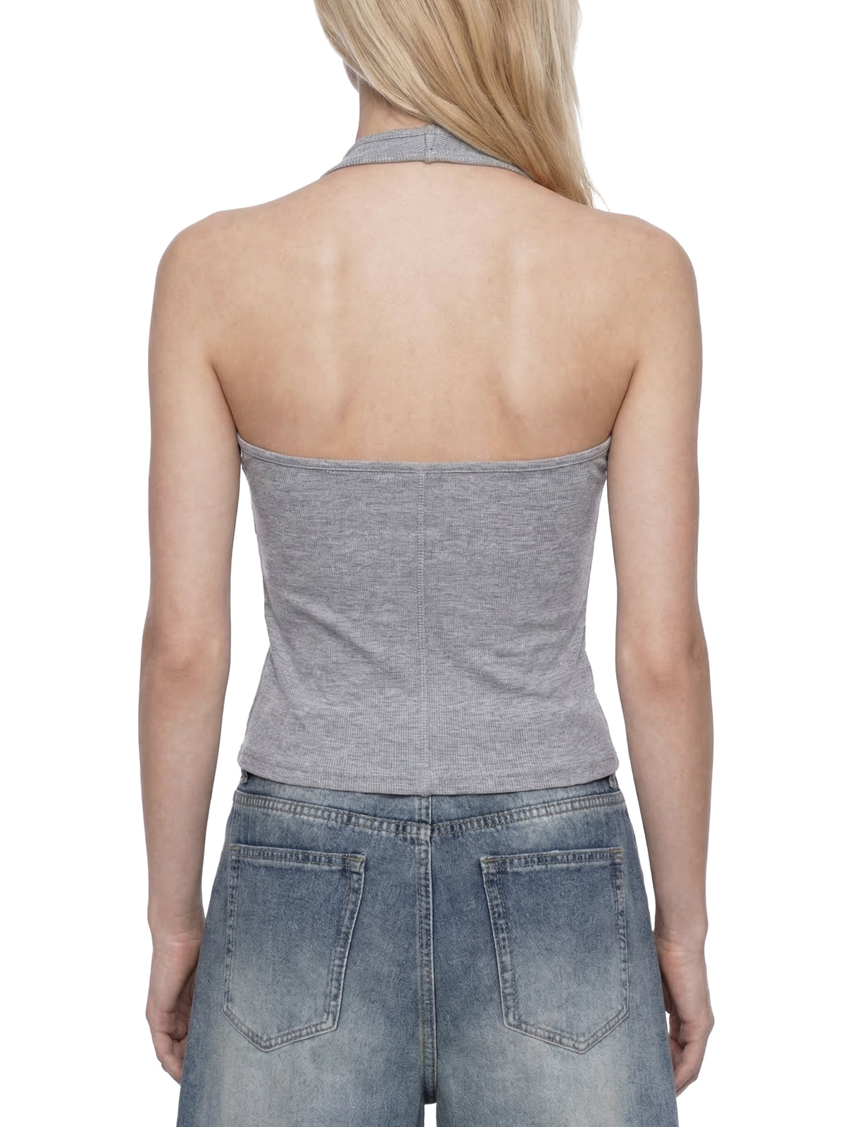Tank Top Ribbed Henley – Nowrocky™ — stylizacja uliczna z szortami