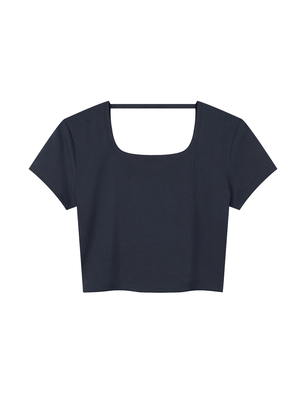 T-shirt Square Neck Crop – Nowrocky™ — krótki rękaw i linia ramienia
