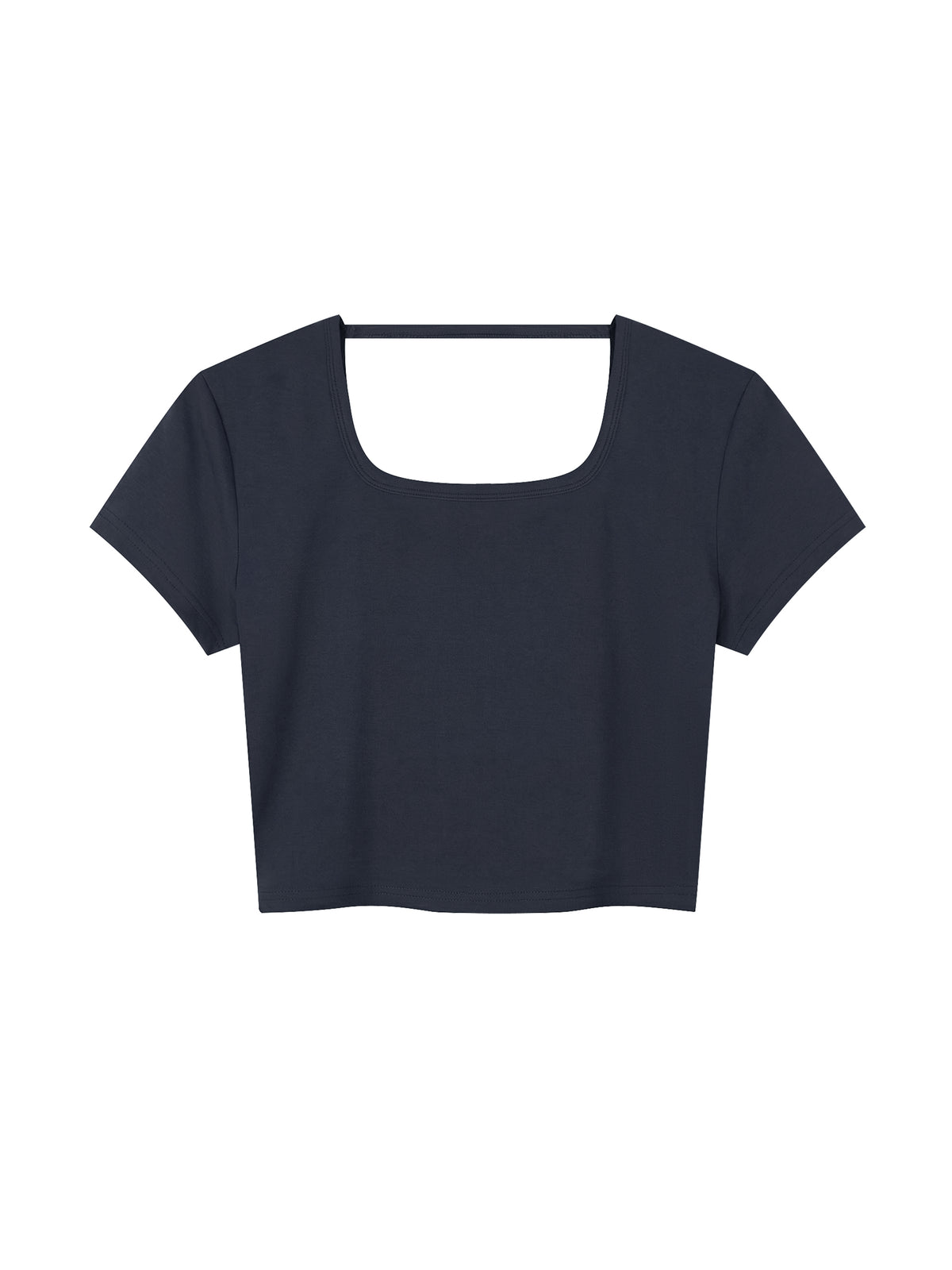 T-shirt Square Neck Crop – Nowrocky™ — krótki rękaw i linia ramienia