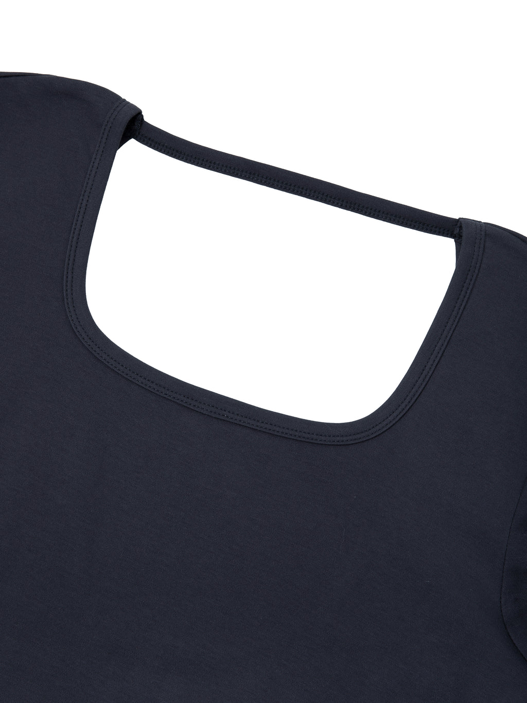 T-shirt Square Neck Crop – Nowrocky™ — odcień materiału w zbliżeniu