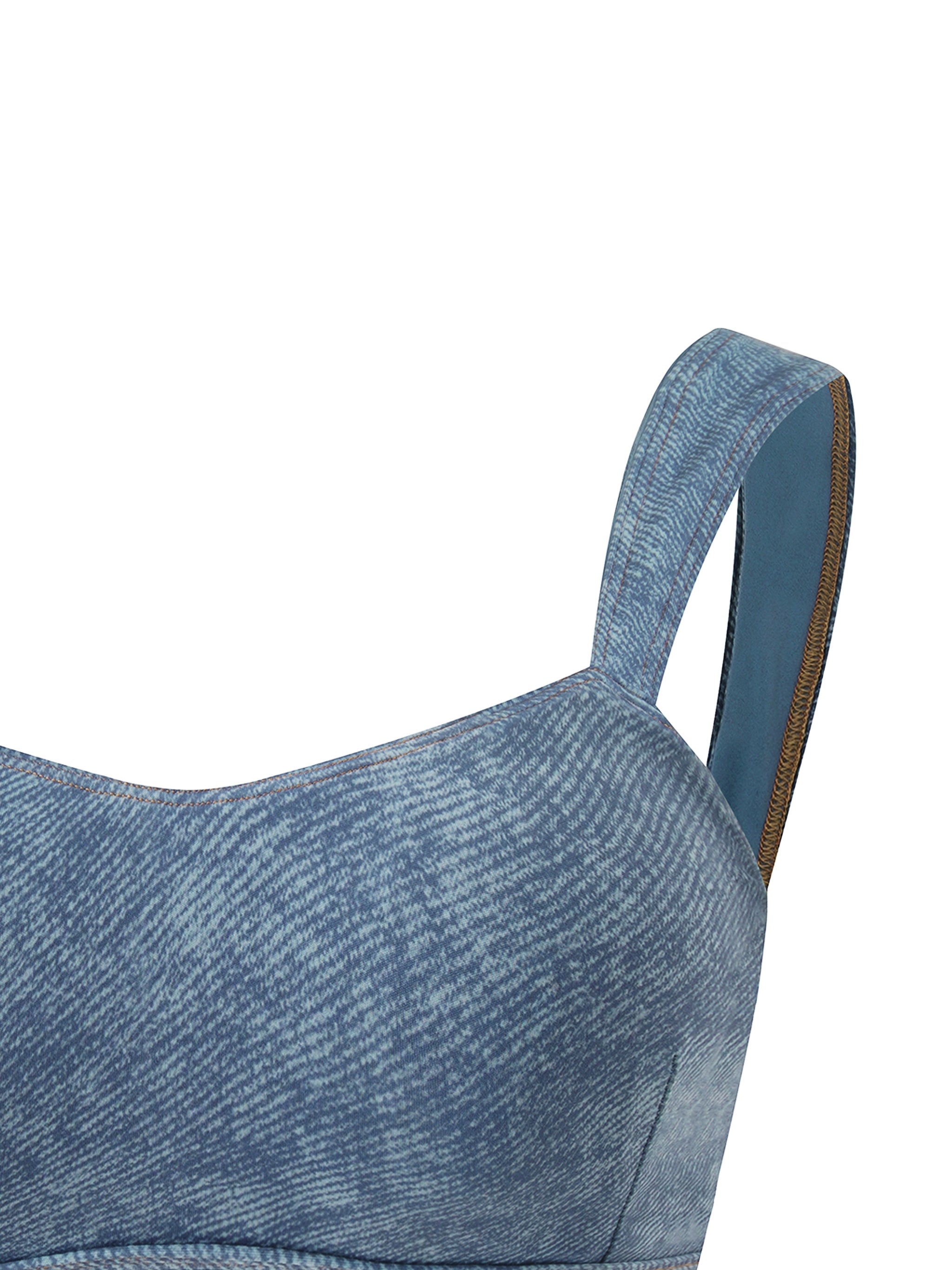 Biustonosz Sportowy Faux Denim – Nowrocky™