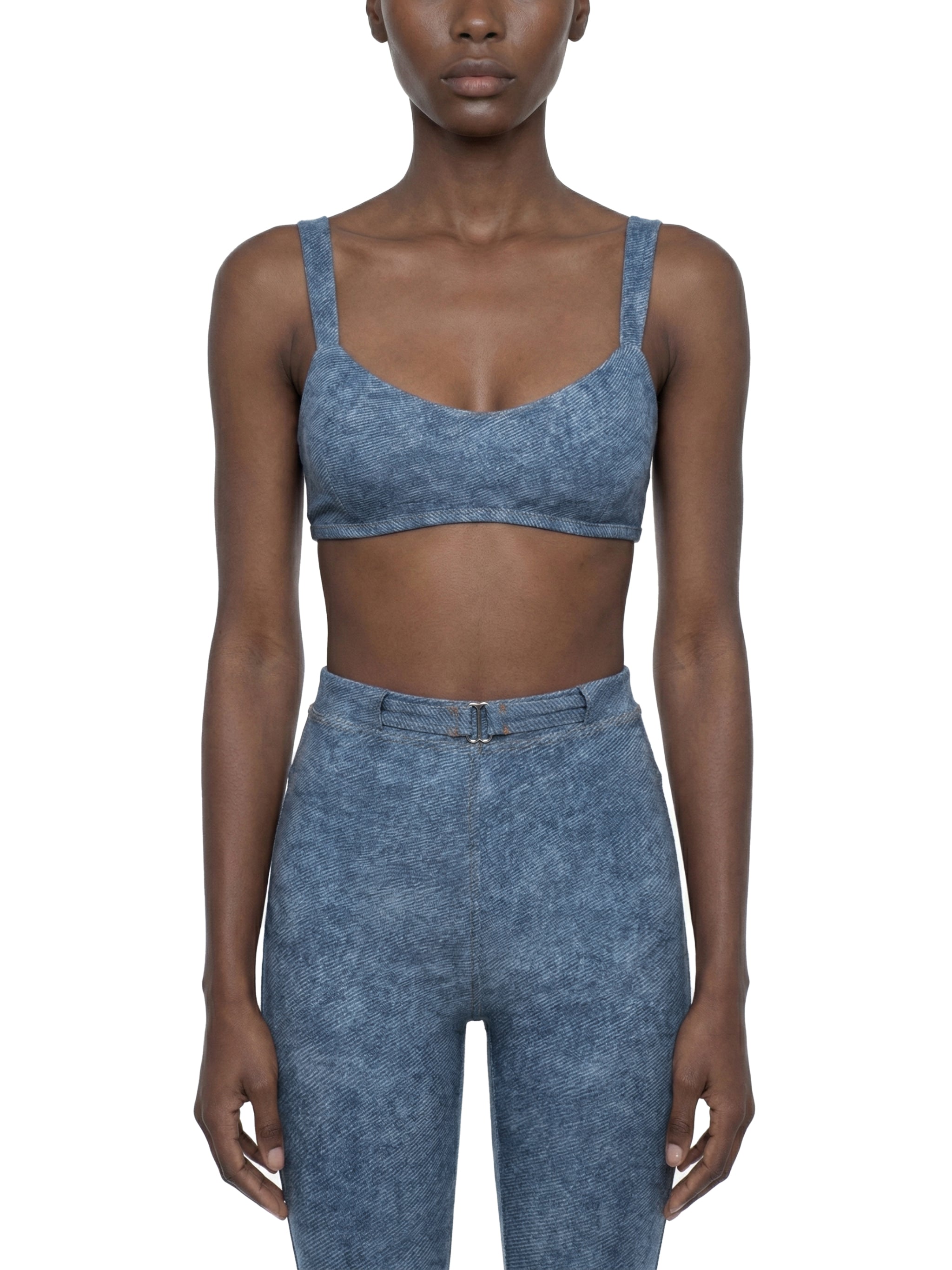 Biustonosz Sportowy Faux Denim – Nowrocky™