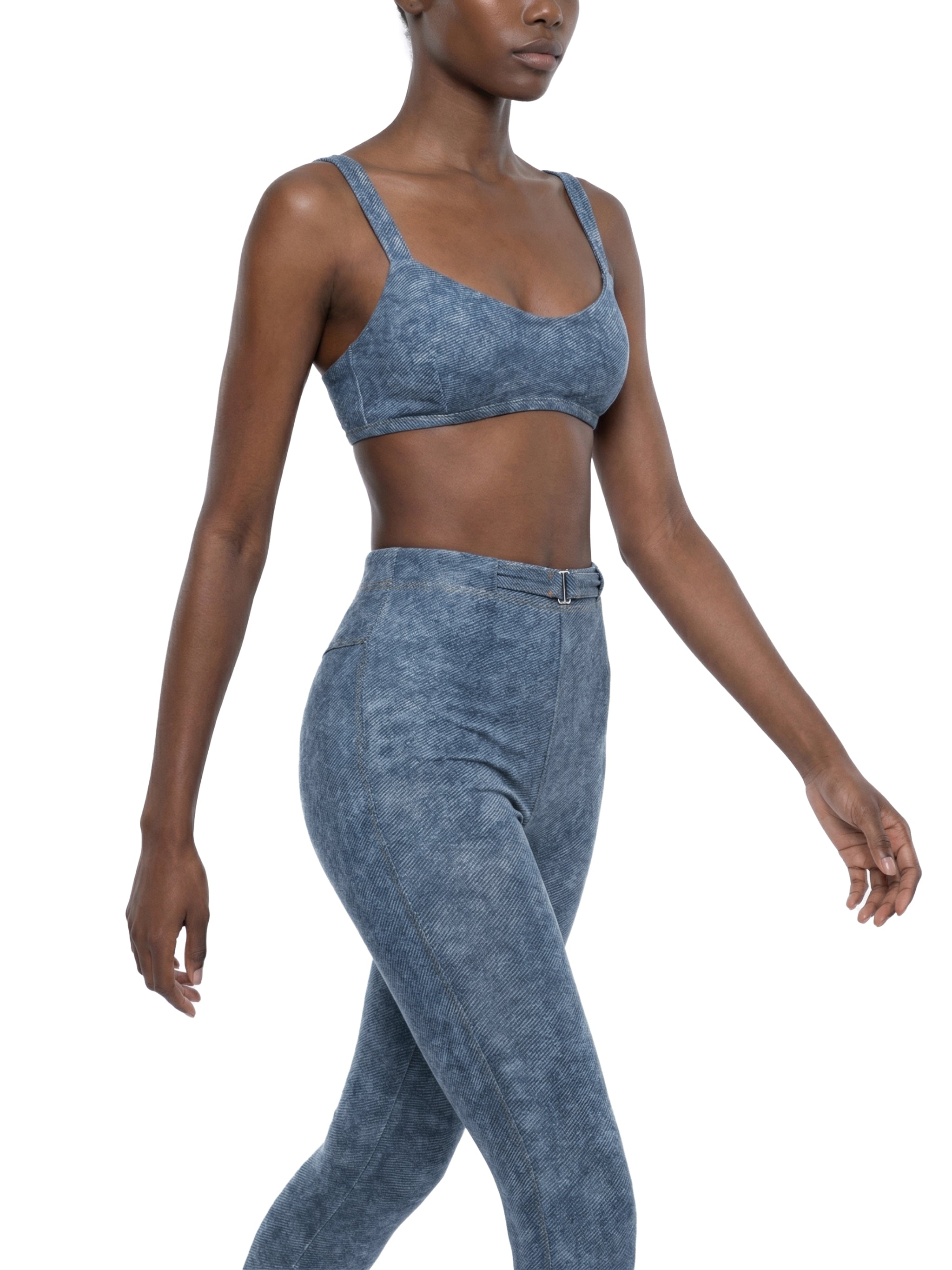 Biustonosz Sportowy Faux Denim – Nowrocky™