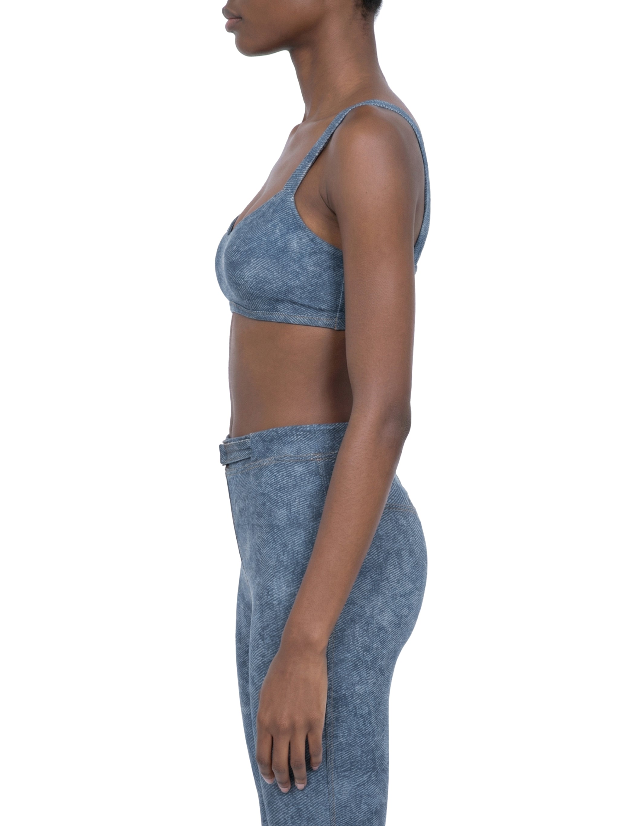 Biustonosz Sportowy Faux Denim – Nowrocky™
