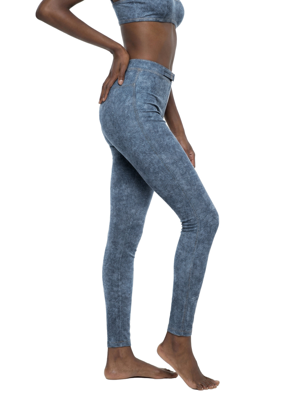 Legginsy Faux Denim Zip-Fly – Nowrocky™