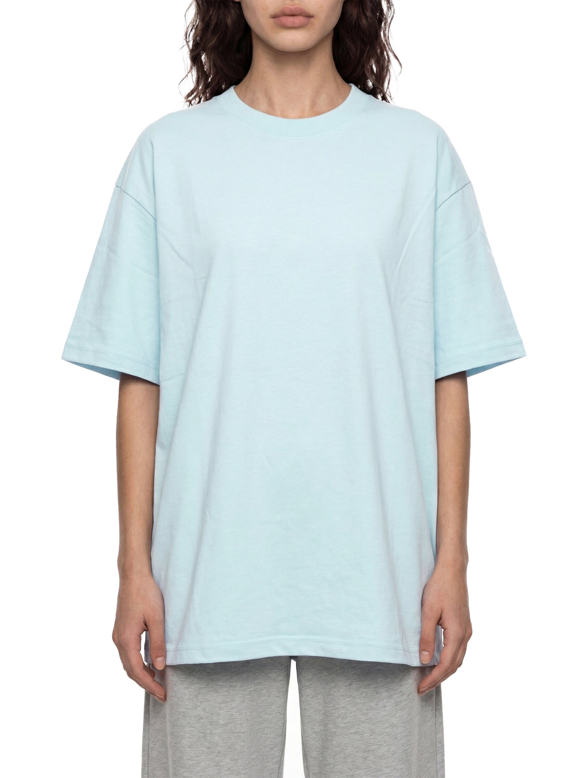 T-shirt Oversized Drop Shoulder – Nowrocky™ — linia bioder i dołu produktu