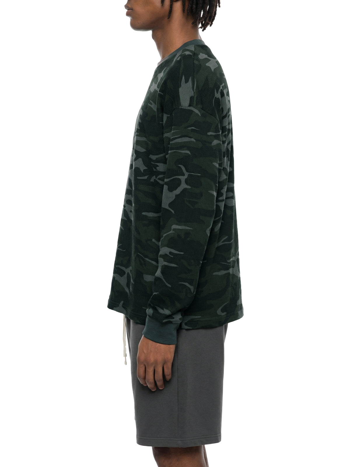 Longsleeve Waffle Boxy Drop Shoulder – Nowrocky™ — detal przeszyć bocznych
