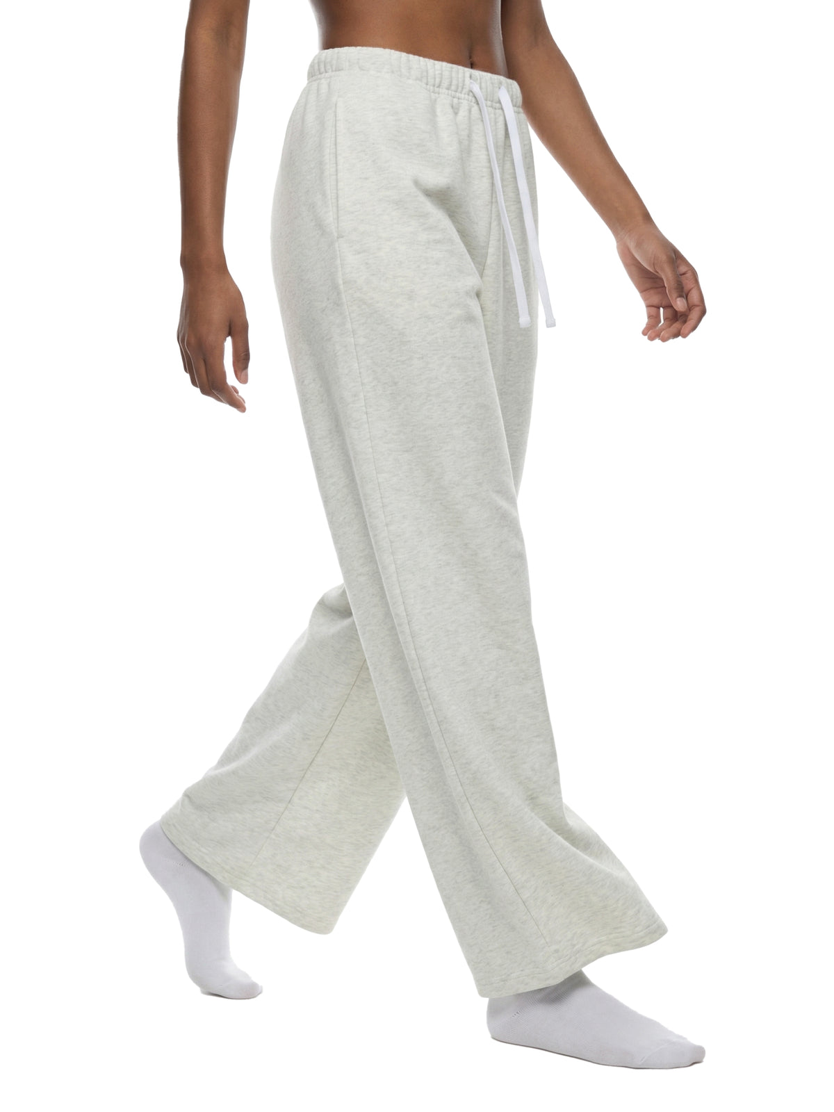 Spodnie Dresowe Wide Leg – Nowrocky™ — faktura dresówki w makro