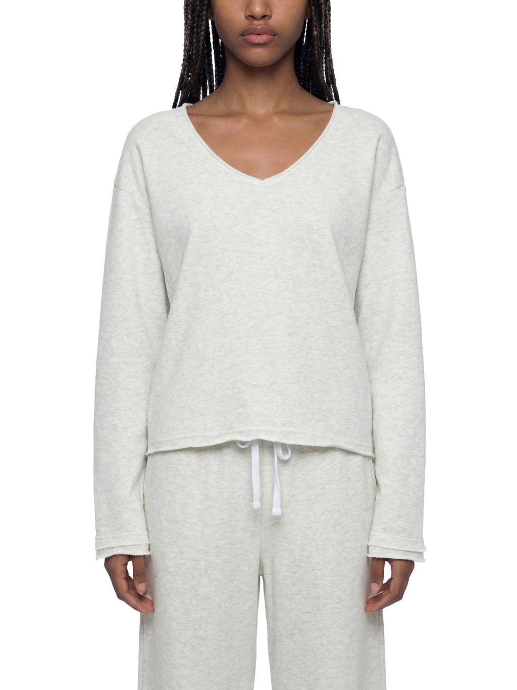 Longsleeve Damski Raw Hem Crop – Nowrocky™ — długi rękaw i linia ramienia