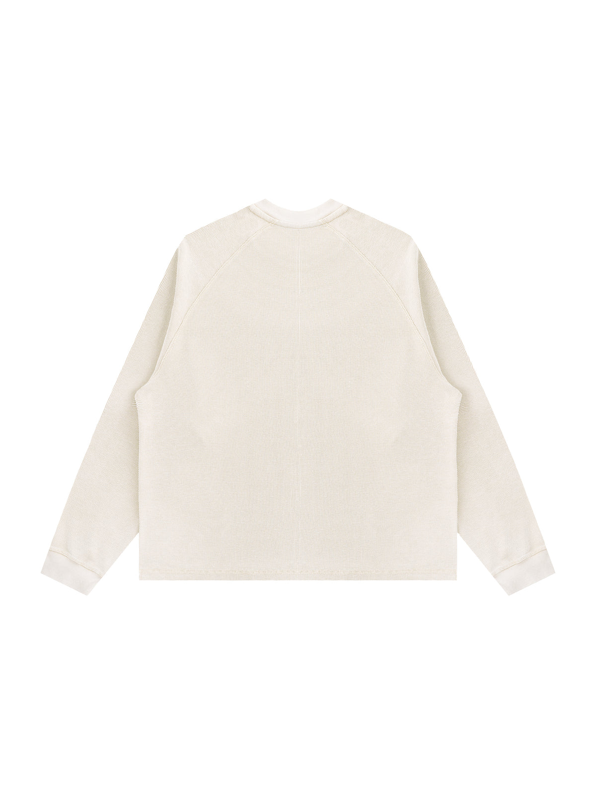Longsleeve Vintage Wash Boxy Raglan – Nowrocky™ — układ na płasko, strona tylna